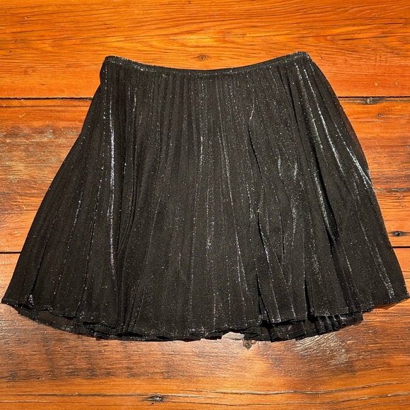 VINTAGE! XOXO Pleated Skirt, Black & Silver, Women's Med - Picture 2 of 8